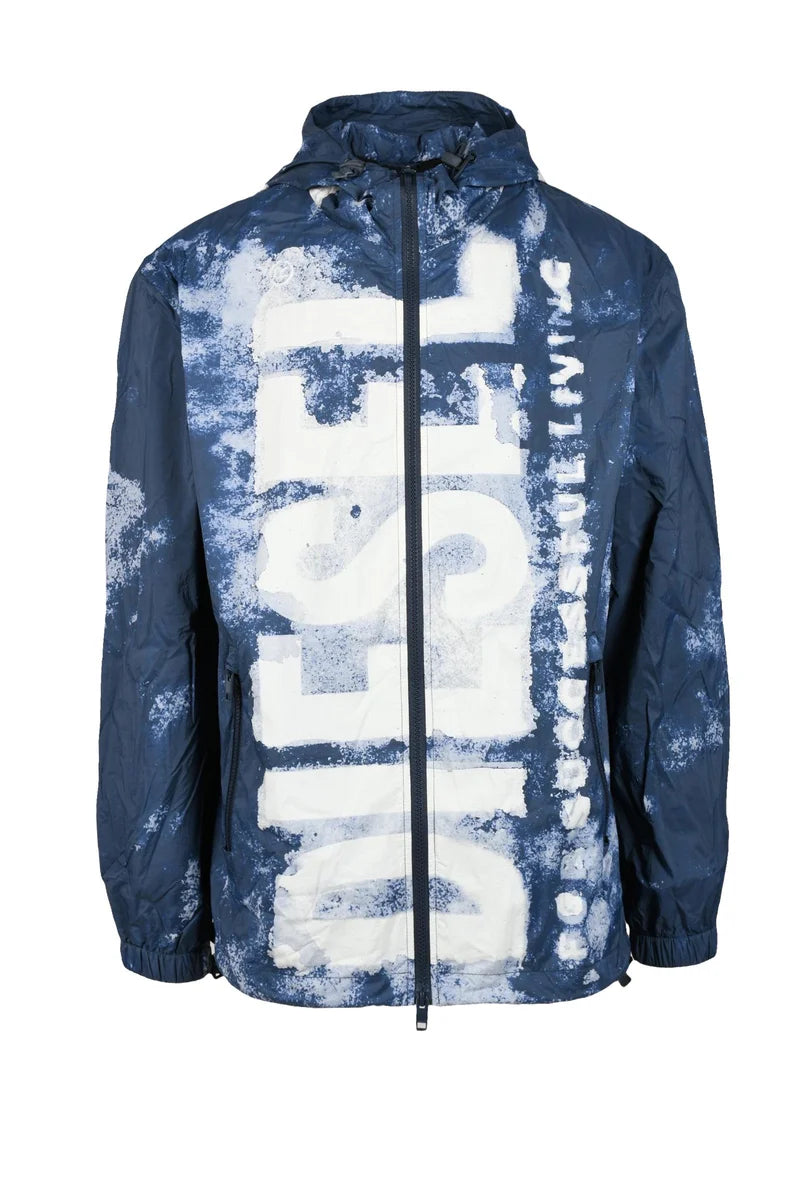 Windbreaker Jacket - Blue/White