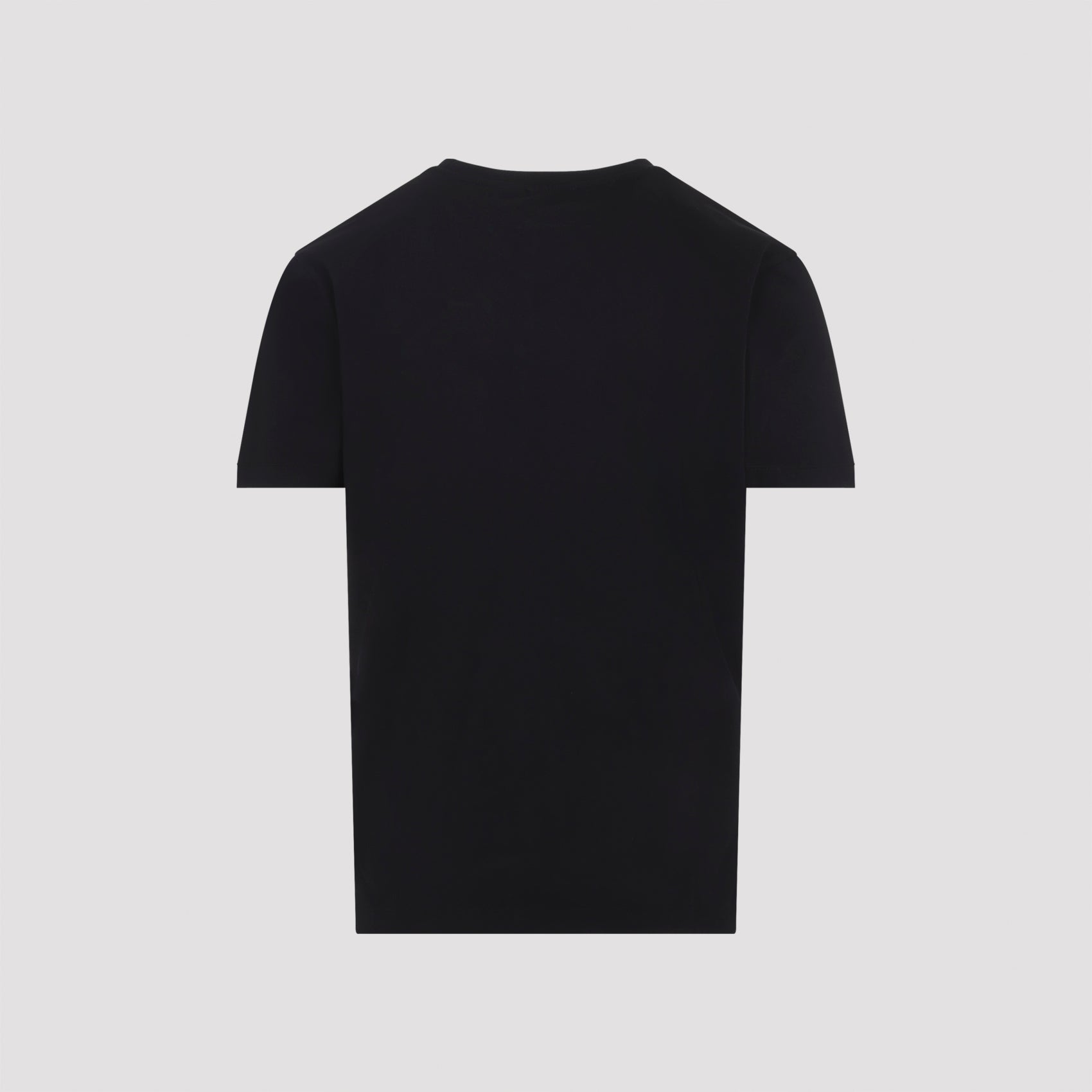 Black Cotton T-Shirt with Graphic Logo