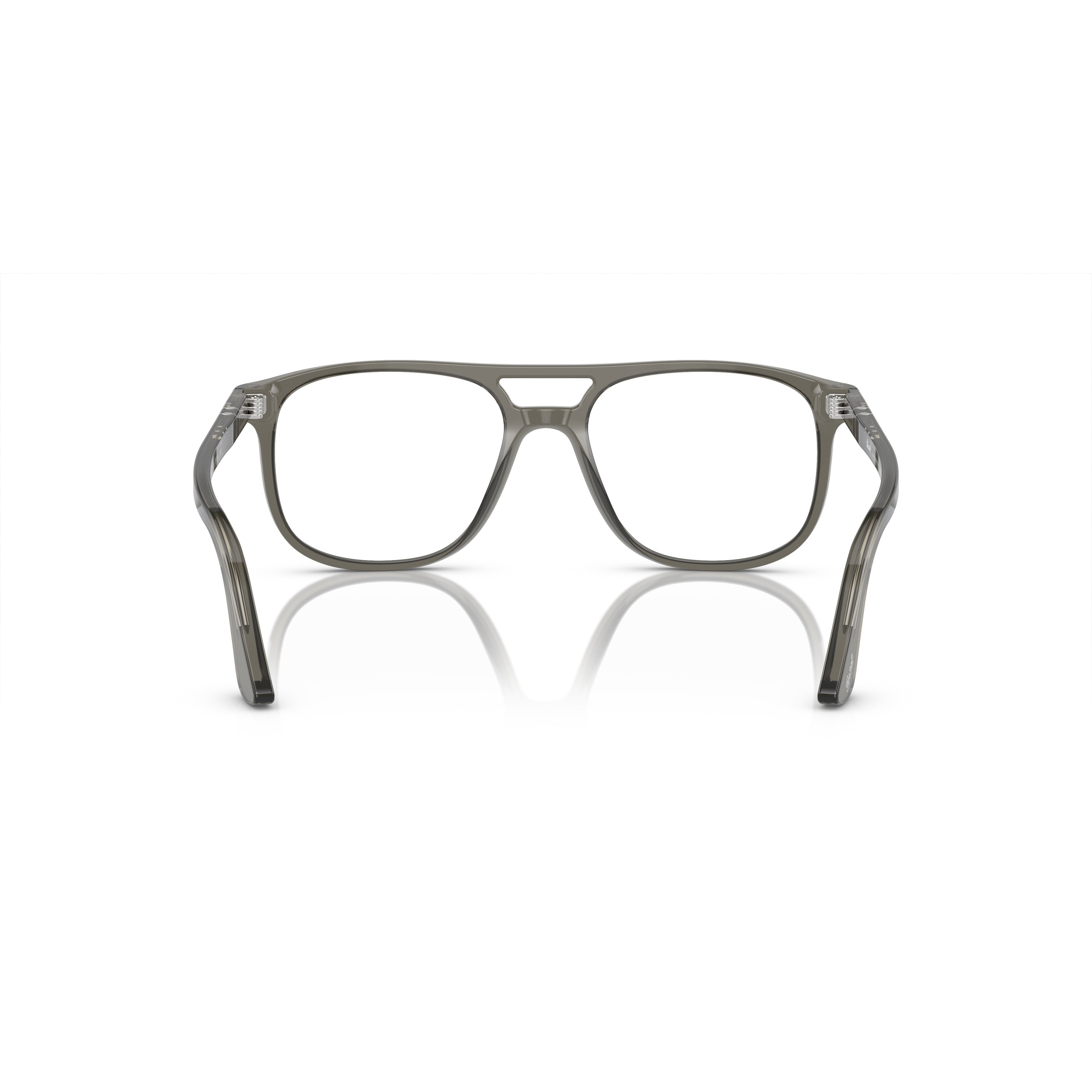 0po3329v Translucent Grey Acetate Aviator Eyeglasses
