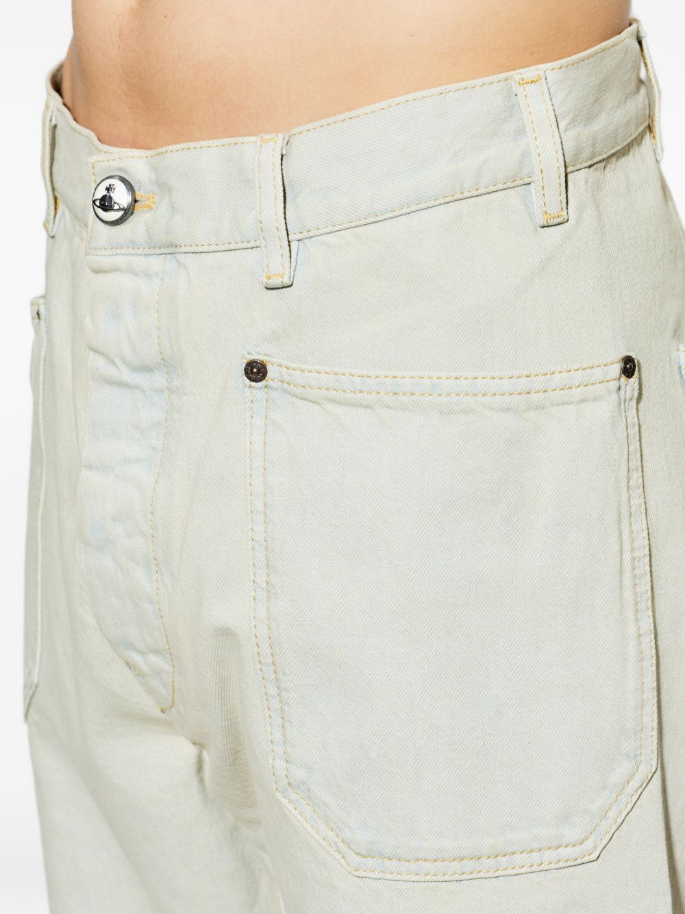 Relaxed Fit Straight Leg Denim Jeans