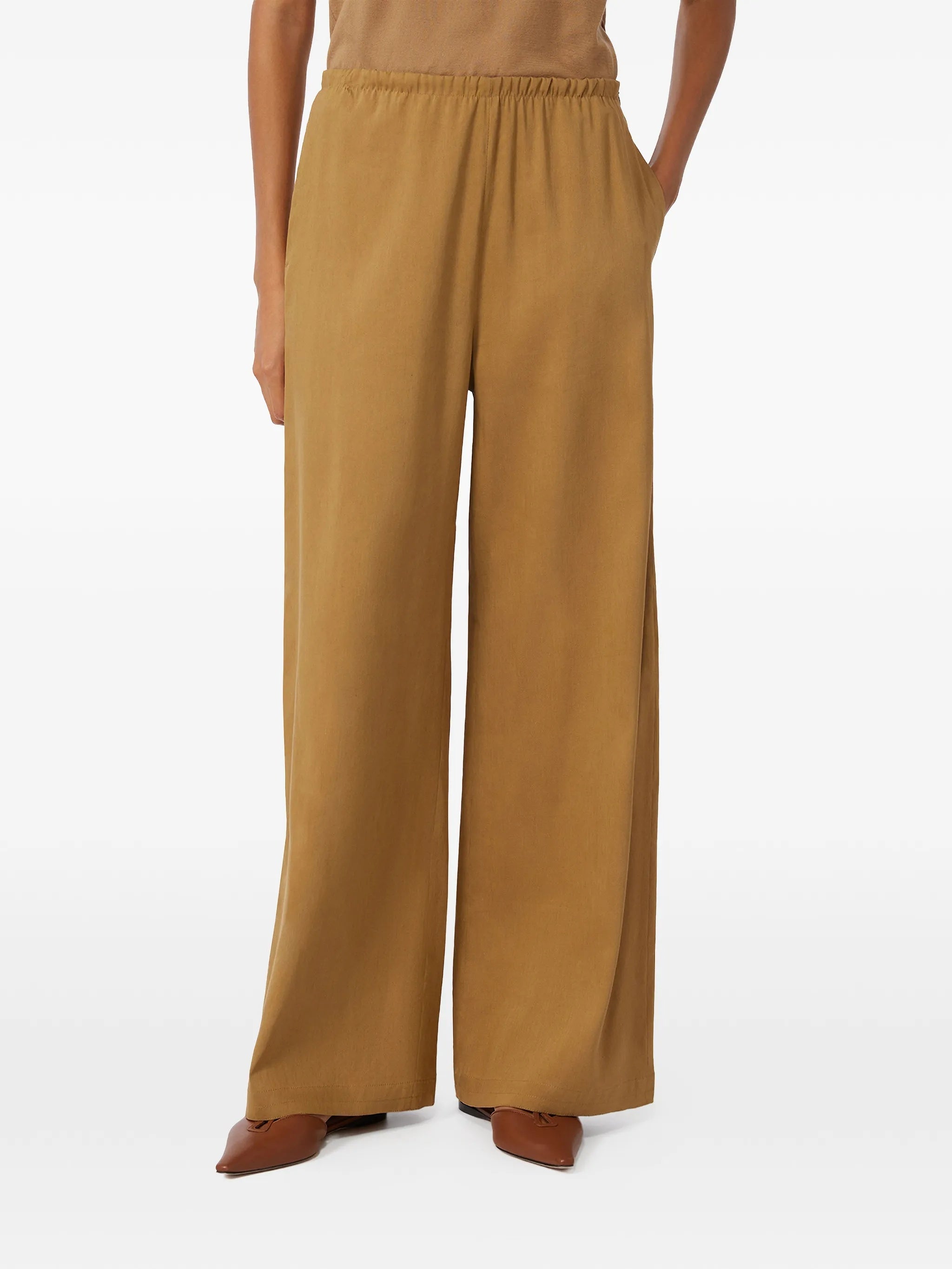 Warm Brown Mxpdestin Wide-Leg Pants