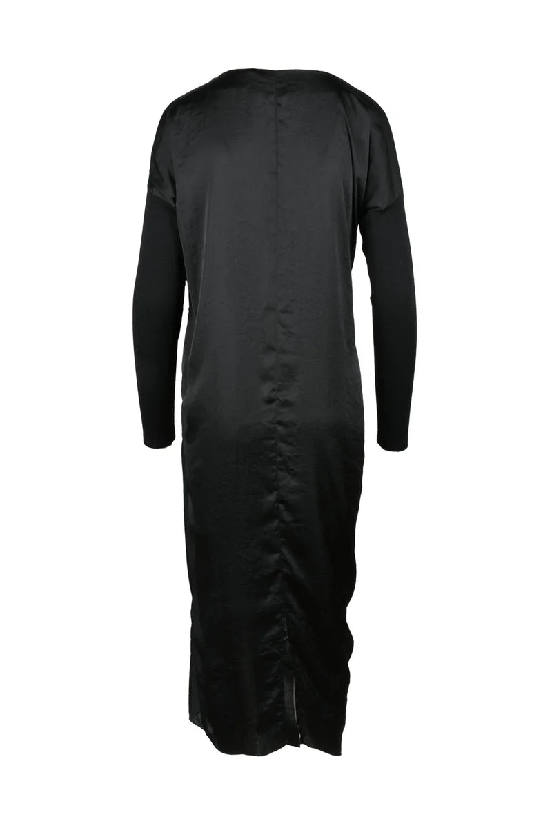Long Dress Patchwork - Black