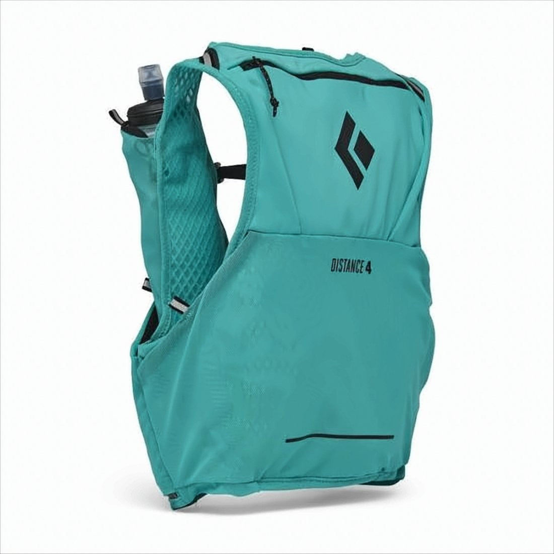 Turquoise Lightweight Sports Vest With Zippered Pockets And Adjustable Straps