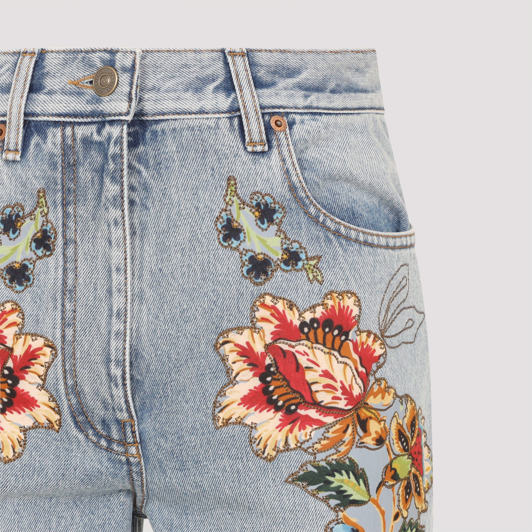 High-Waisted Flared Denim Jeans