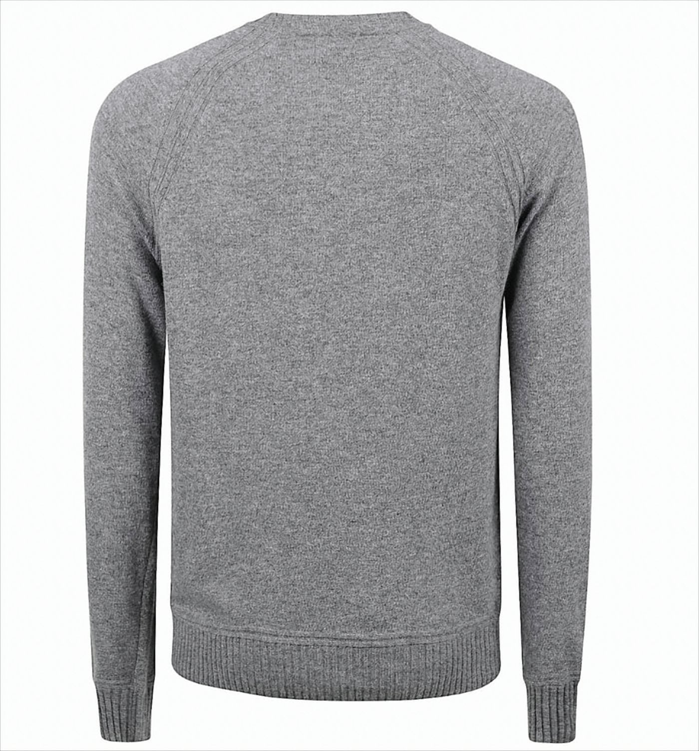 Cashmere Wool Sweater With Ribbed Detailing