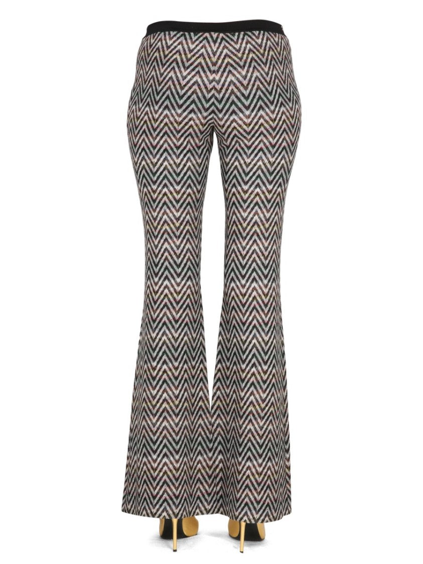Flared Pants With Iconic Zigzag Design