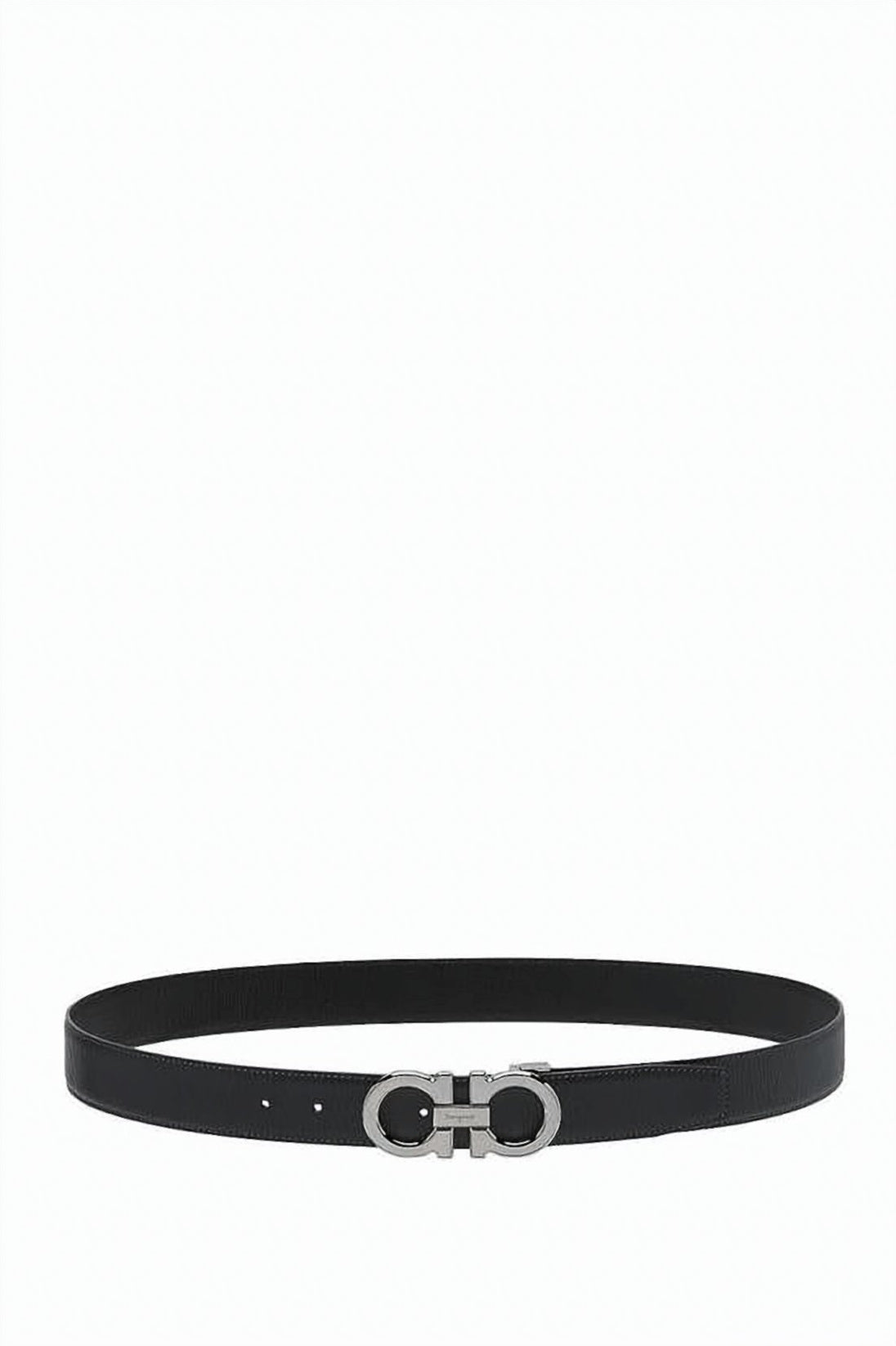 Textured Black Calf Leather Belt