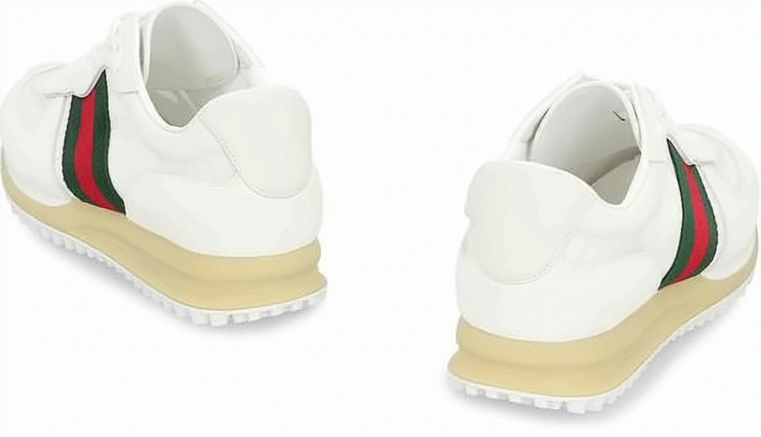White Canvas and Suede Sneakers