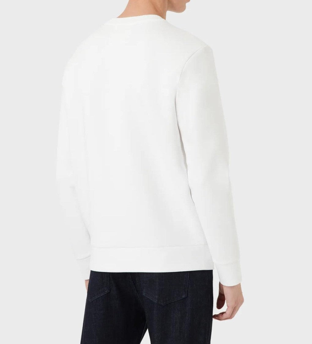 Crew Neck White Sweatshirt