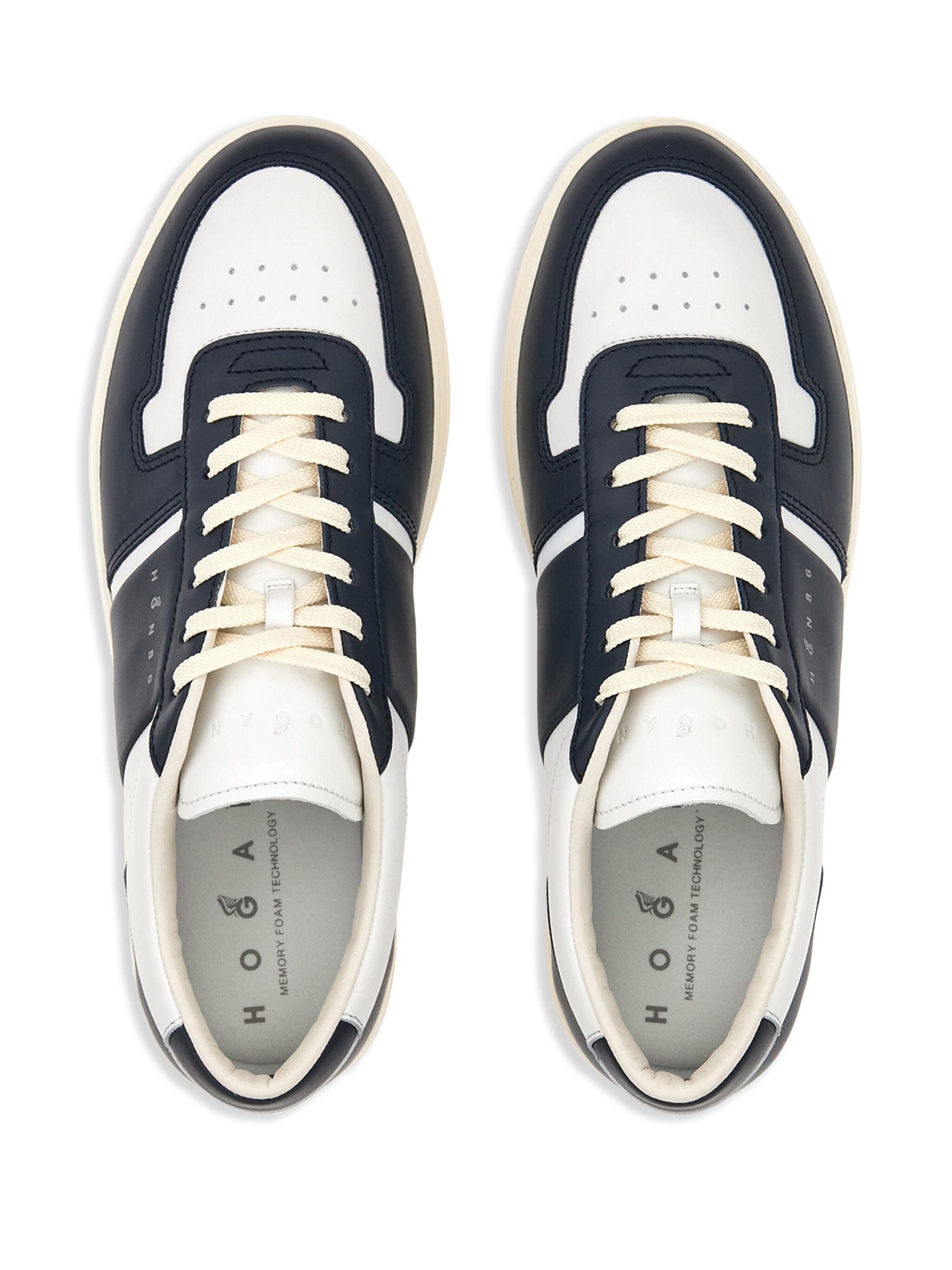 White Minimalist Nappa Leather H-TV Sneakers