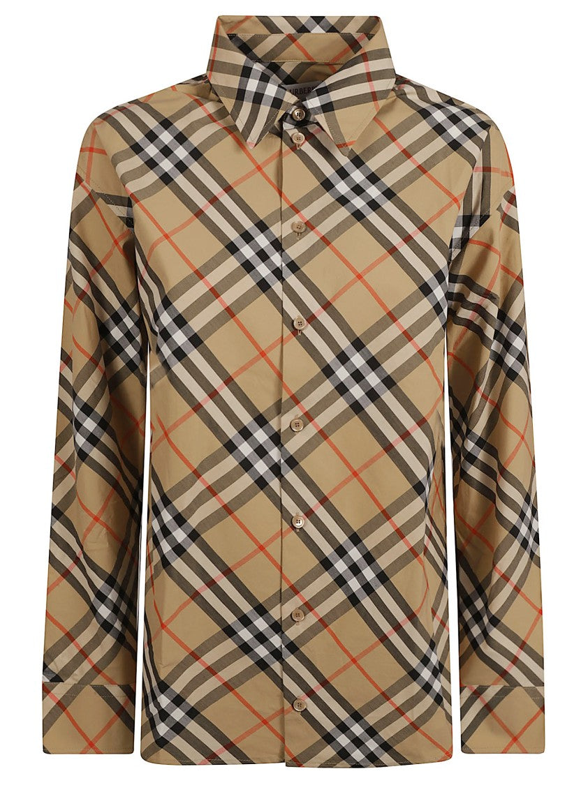 Plaid Cotton Shirt With Structured Collar