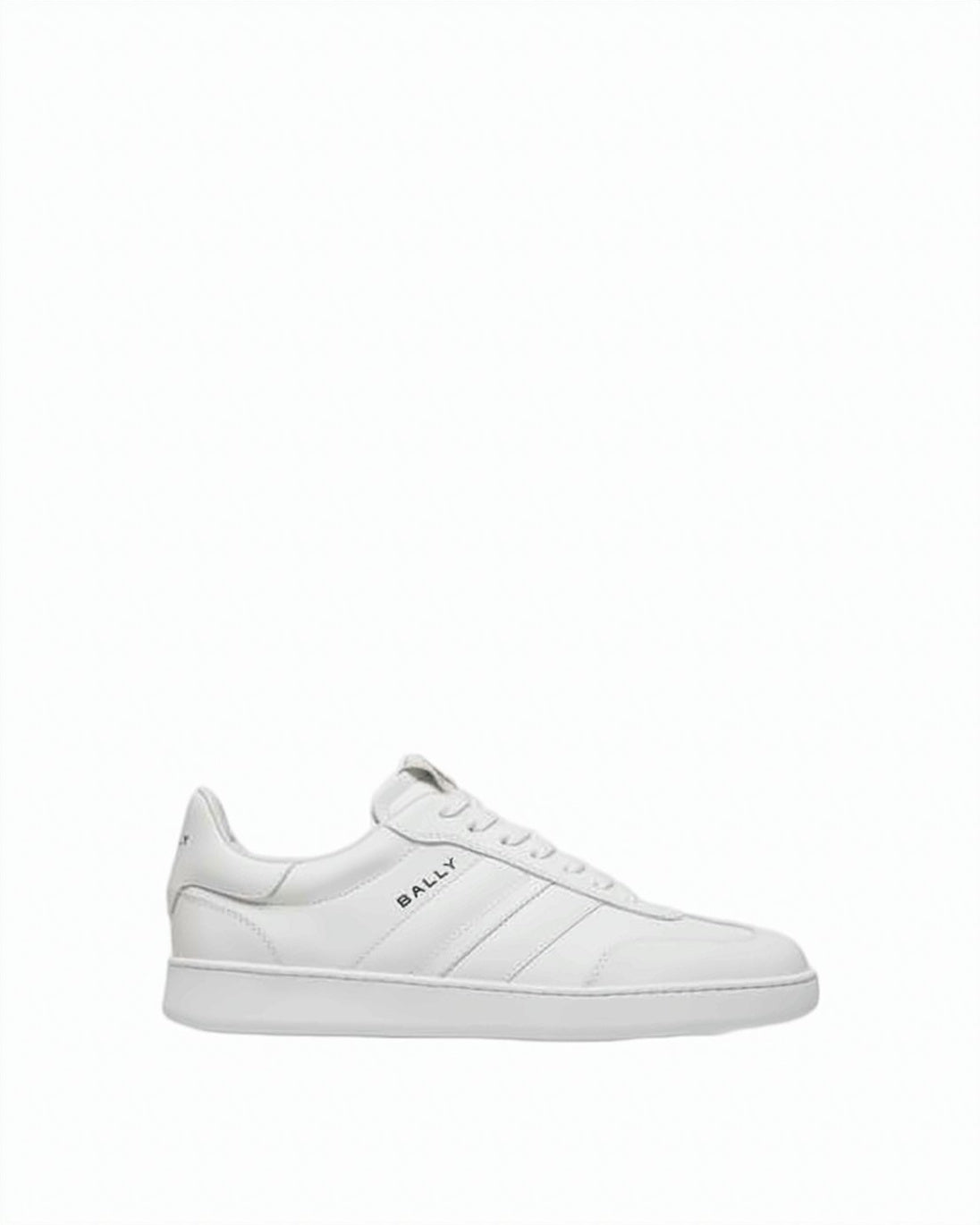 White Calf Leather Low-Top Sneakers
