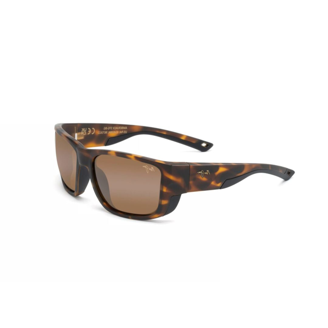 Amberjack Tortoiseshell Rectangular Sunglasses with Brown-Tinted Lenses