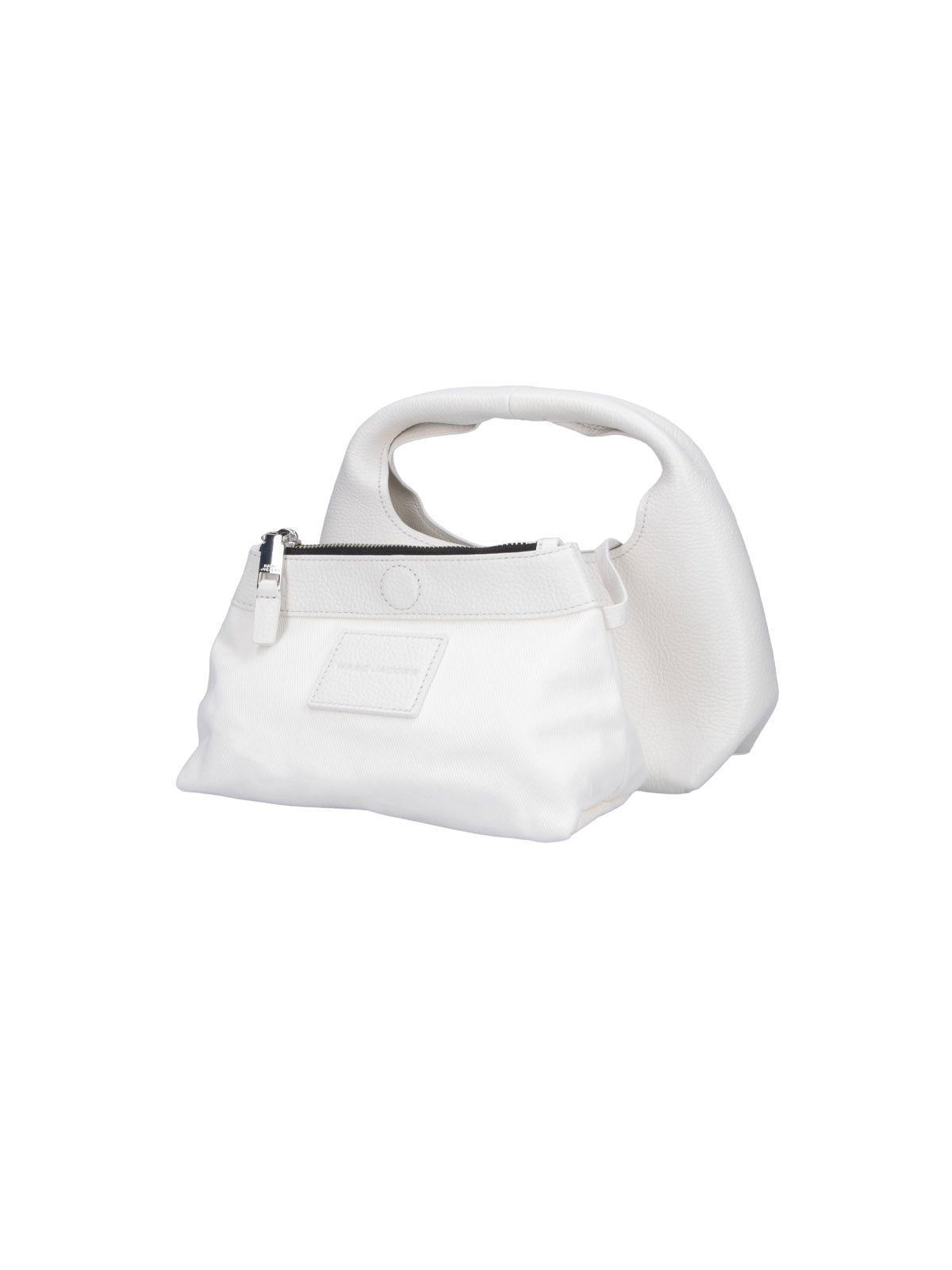 White The Sack Hammered Leather Handbag