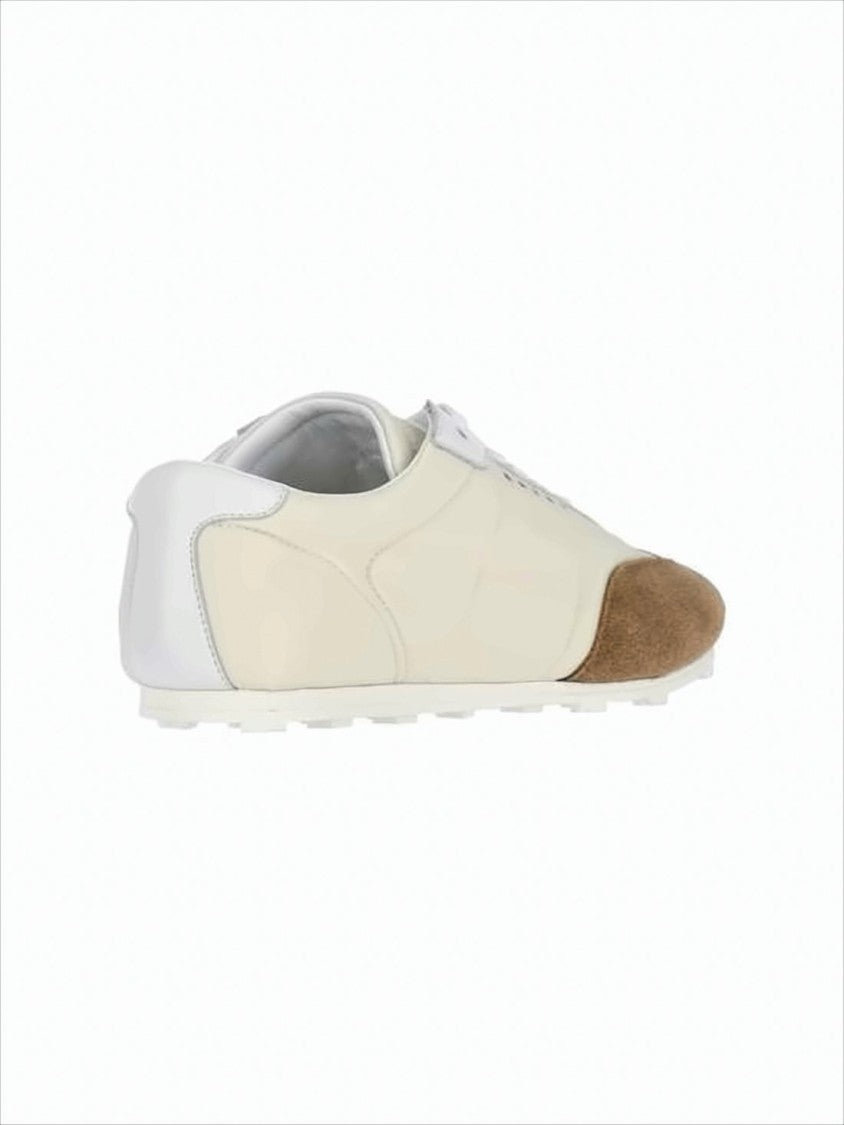 Smooth Polyamide Sneakers with Suede Accents