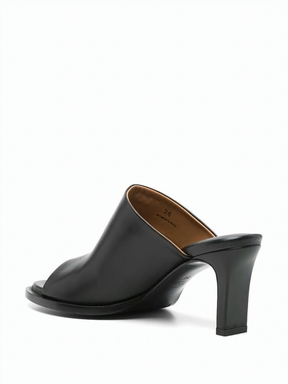 Open-Toe Mid-Height Block Heel Mules