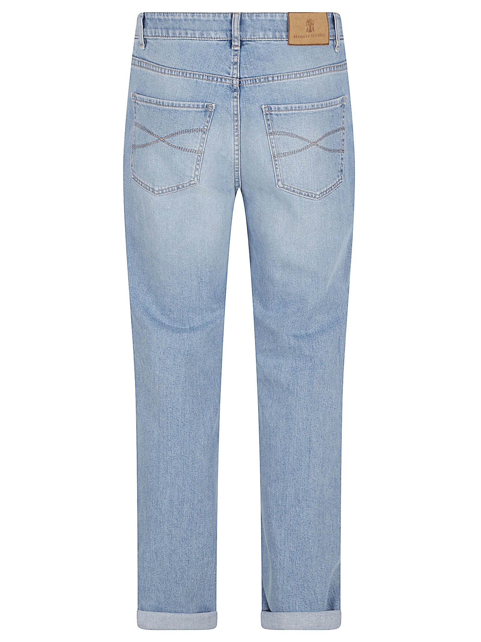 Straight-Leg Denim Jeans