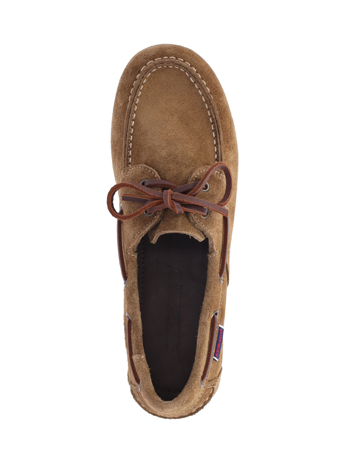 Brown Owen Suede Lace-Up Flat Shoes