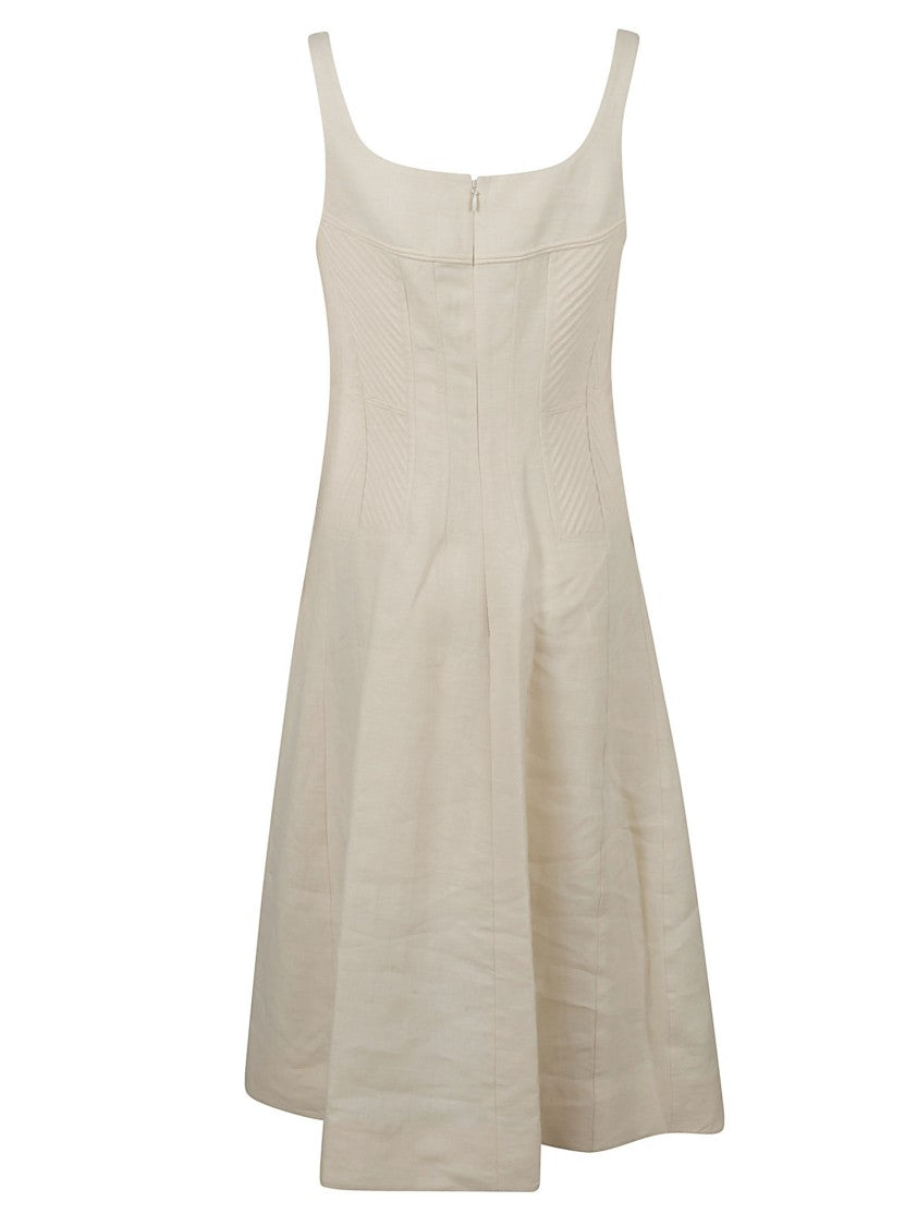 Fitted Square Neckline Dress
