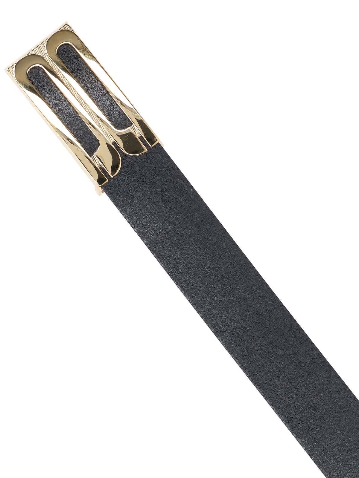 Adjustable Black Leather Belt
