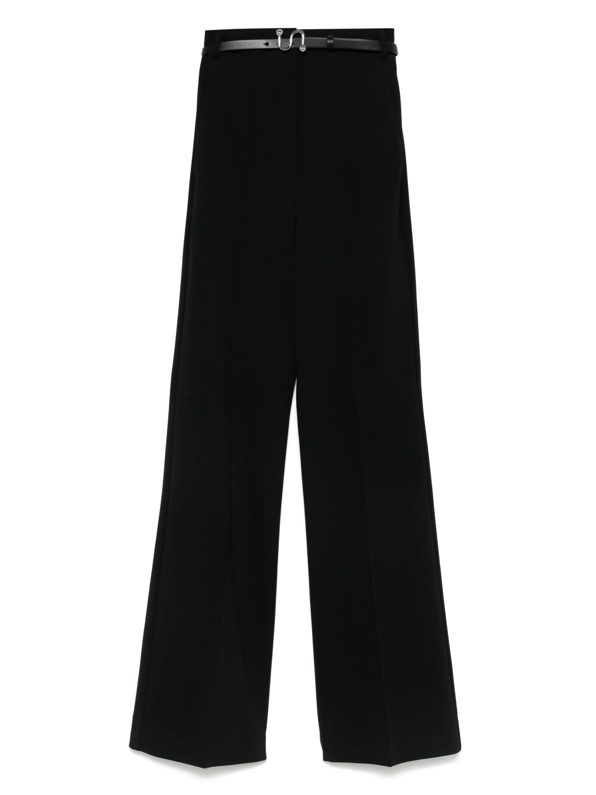 Black Texas High-Waisted Wide-Leg Tailored Pants