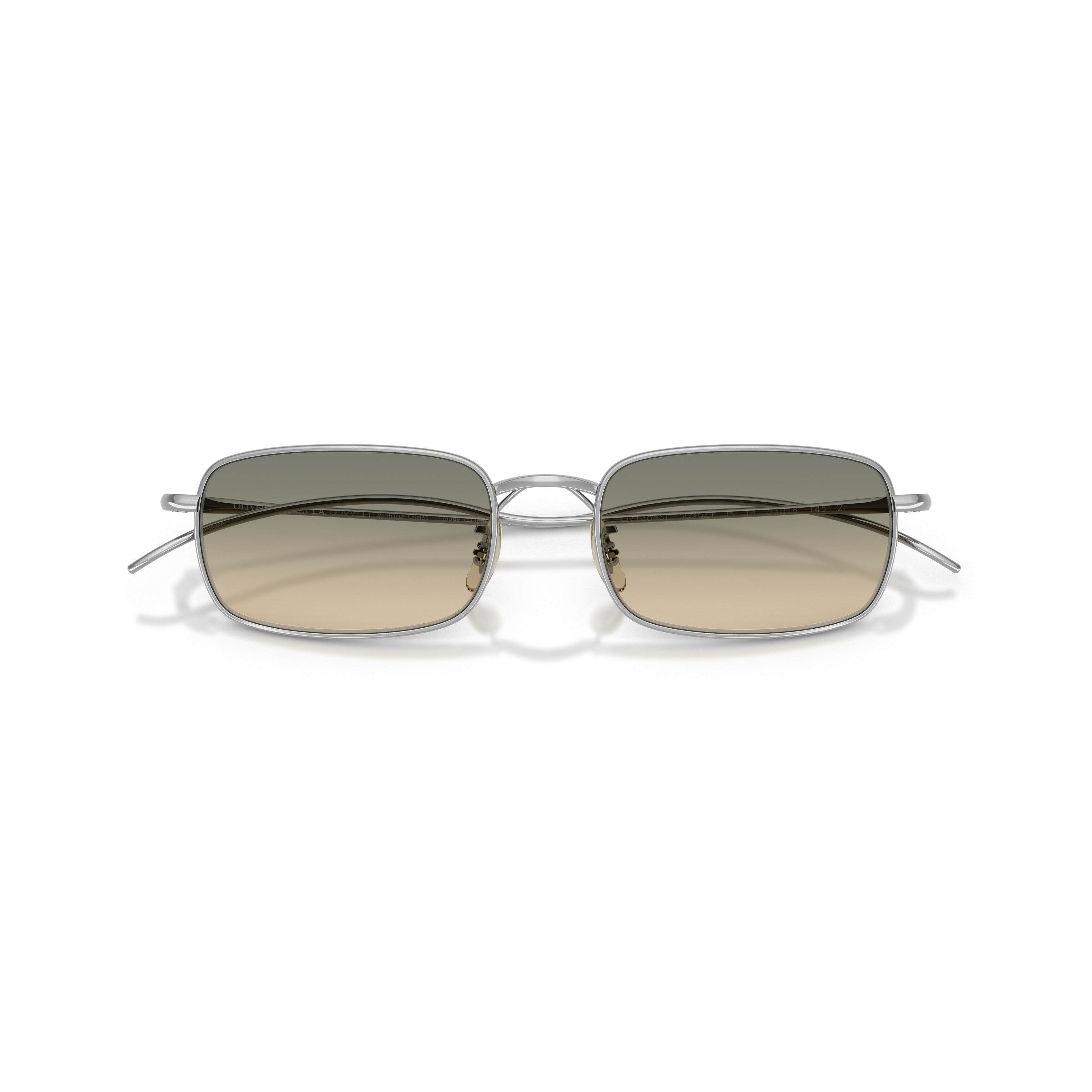 0ov1364st Rectangular Titanium Sunglasses with Gradient Lenses