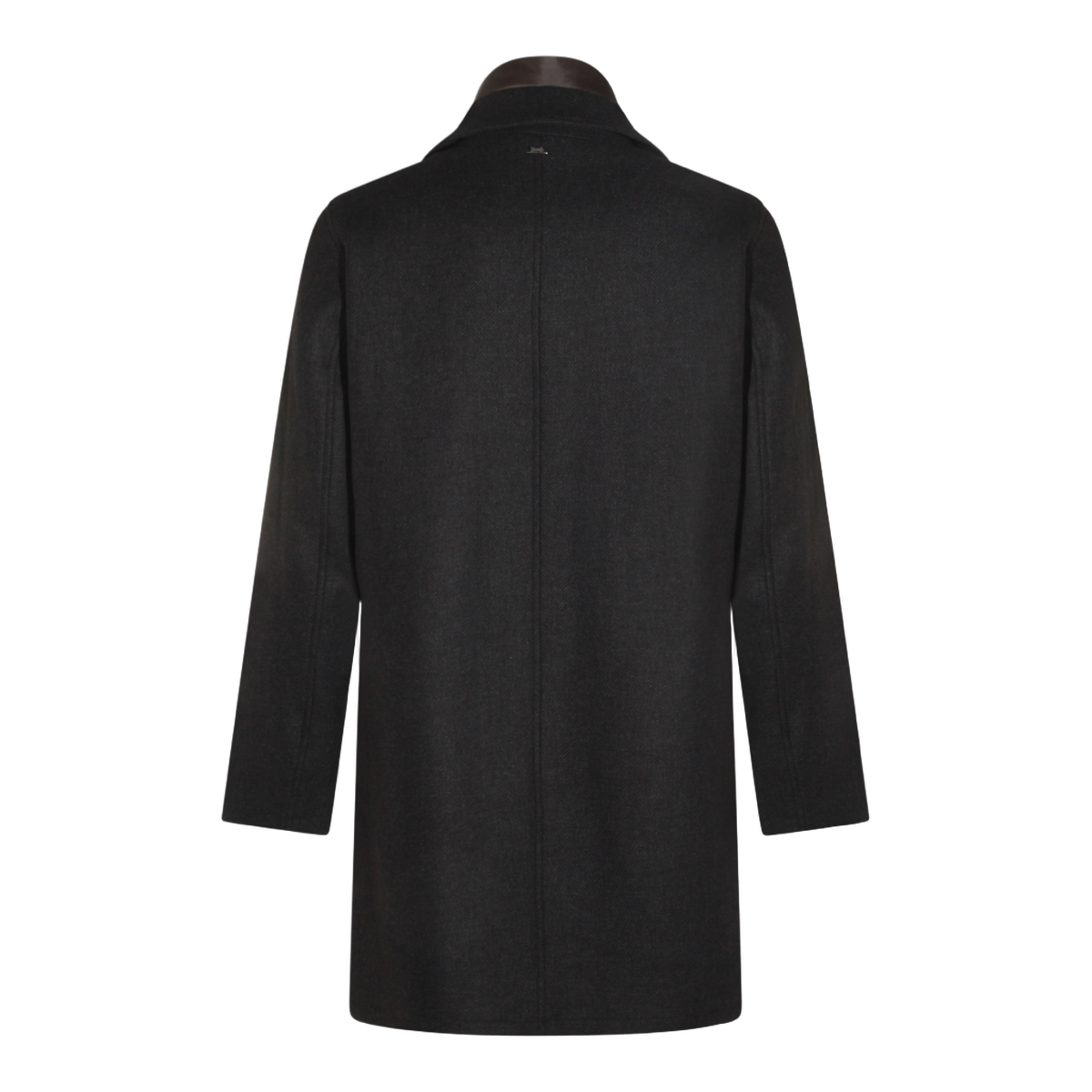 Single-Breasted Dark Grey Herno Coat