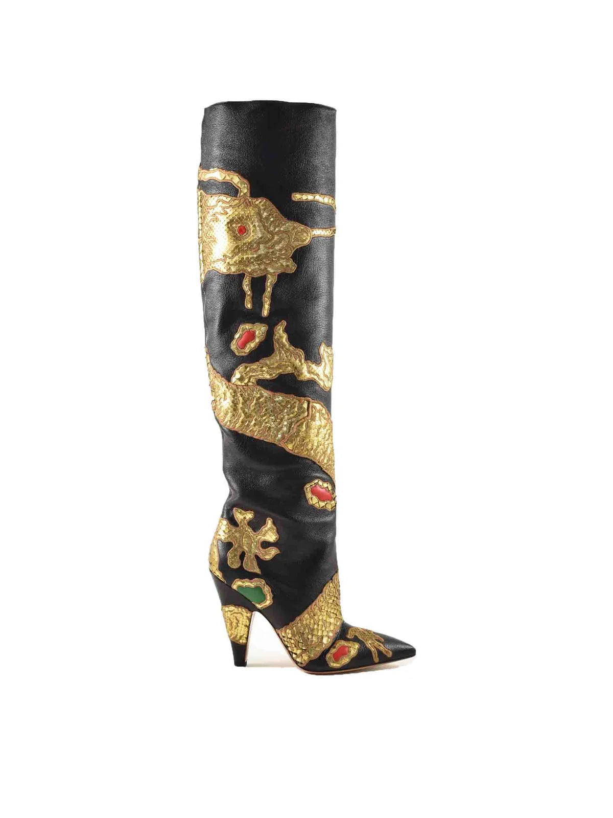 Black Python Details Boots