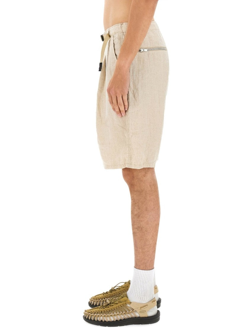 Relaxed Fit Linen Shorts With Practical Pockets
