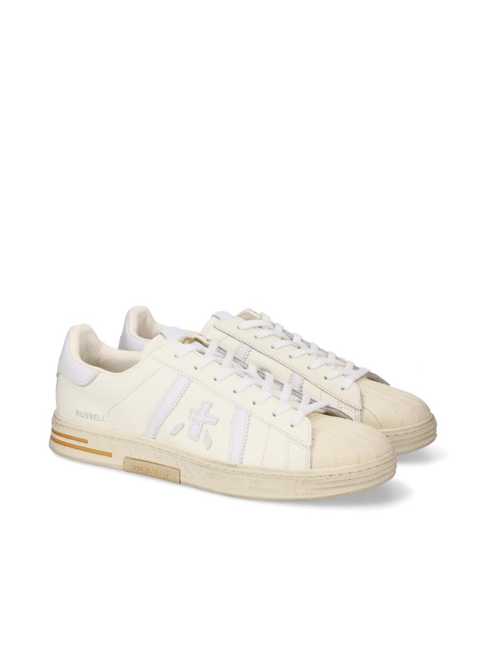 Leather Logo Lace-Up Sneakers