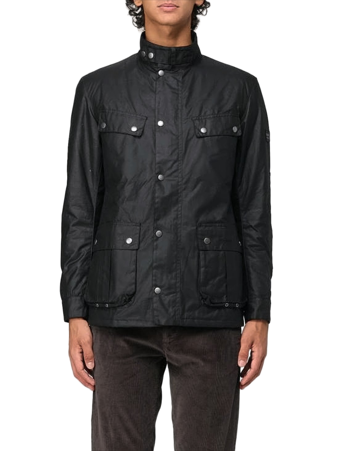 Classic Black Barbour Leather Jacket