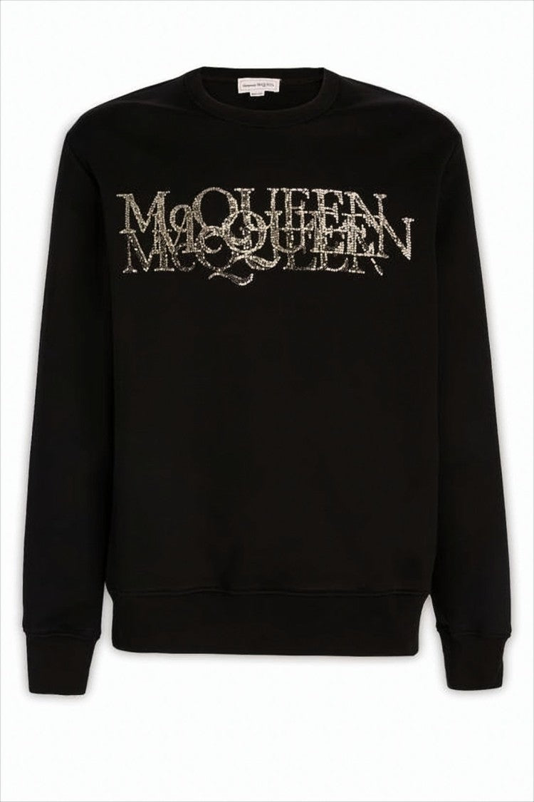 Long-Sleeve Sweatshirt with Textured Logo Design