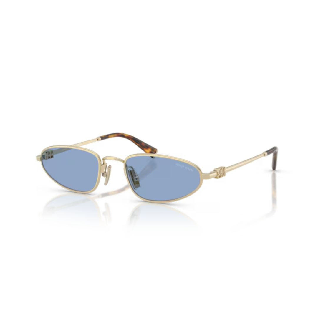 0mu A52s Oval Gold Metal Sunglasses