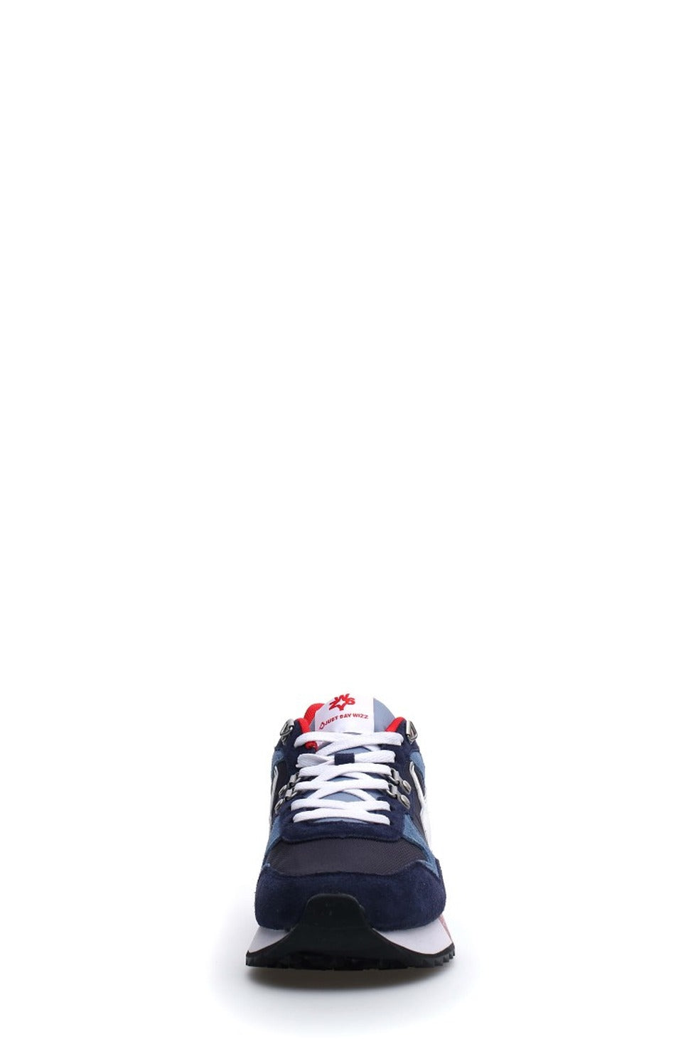 Blue Leather And Fabric Shoes