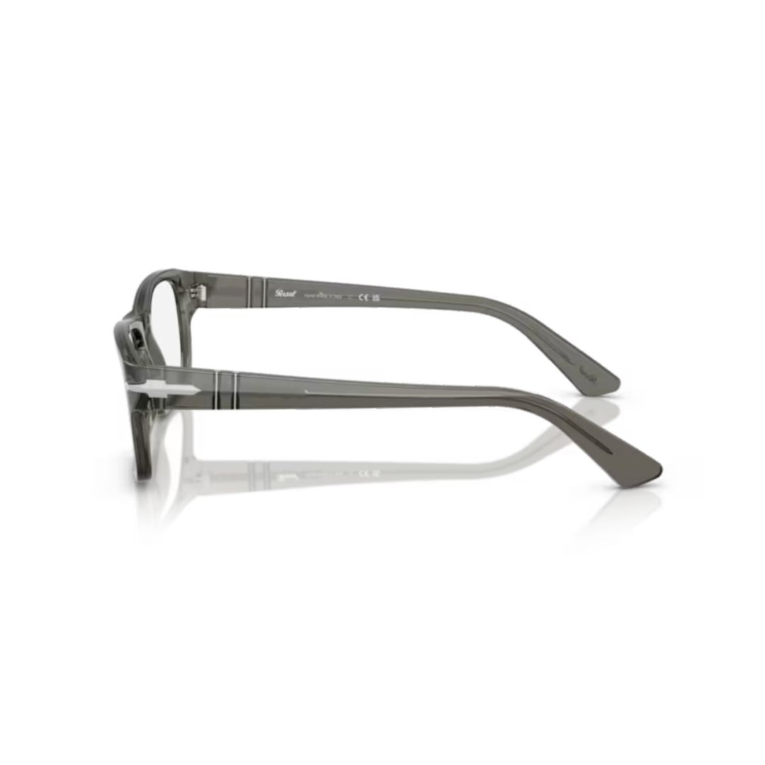 0po3364v Translucent Grey Acetate Rectangular Eyeglasses