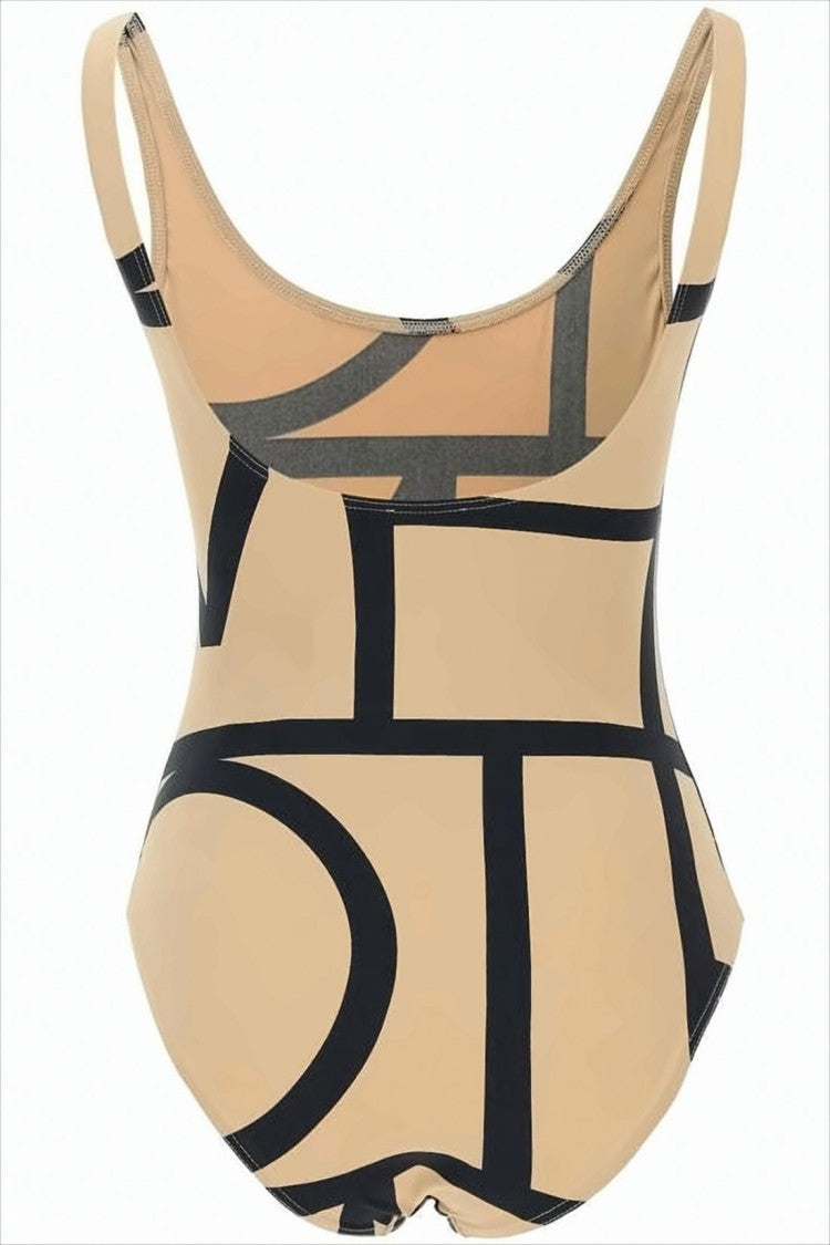 Bold Geometric Print One-Piece Swimsuit