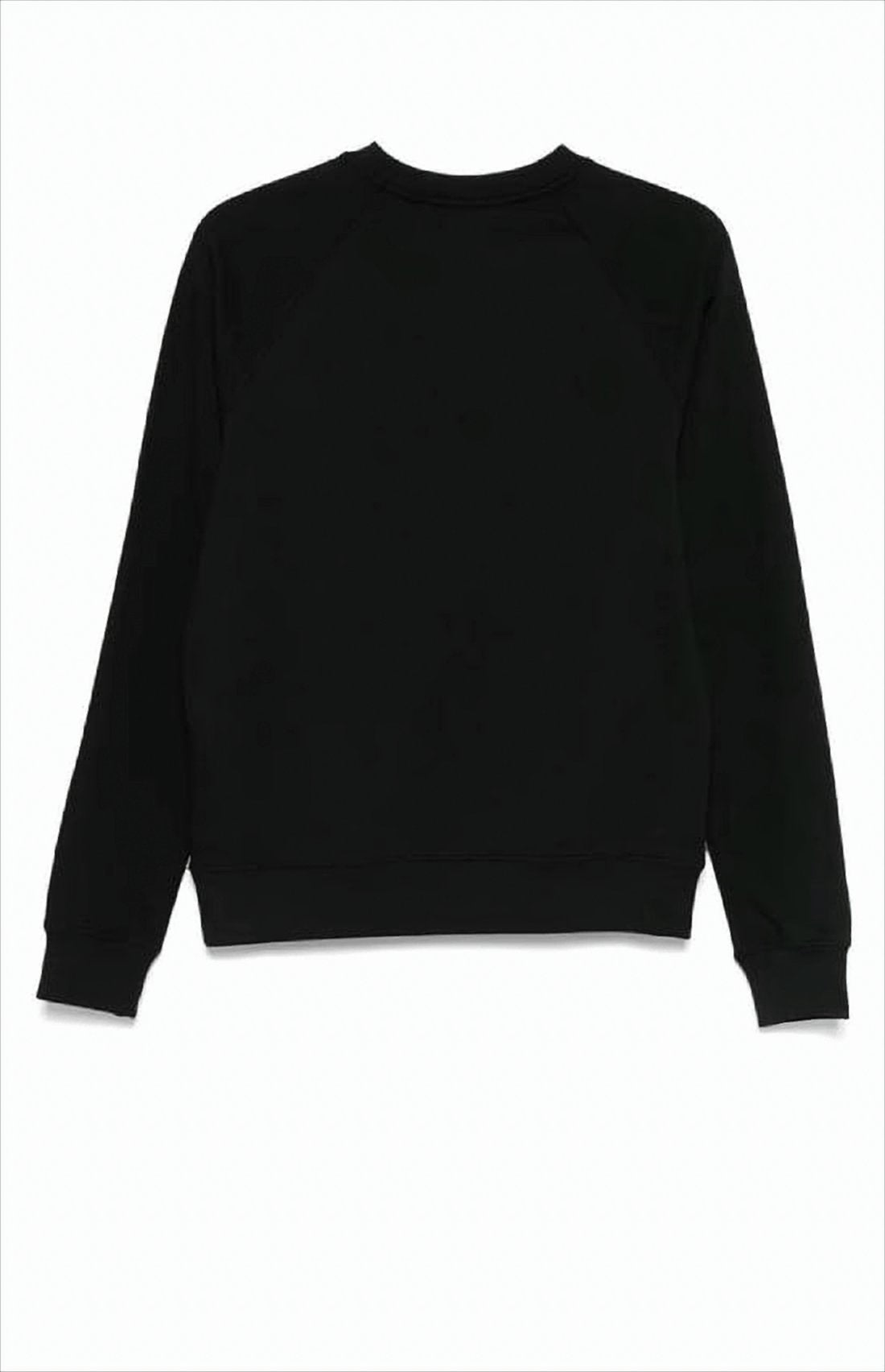 Black Long-Sleeve Sweatshirt with Bold Logo Print