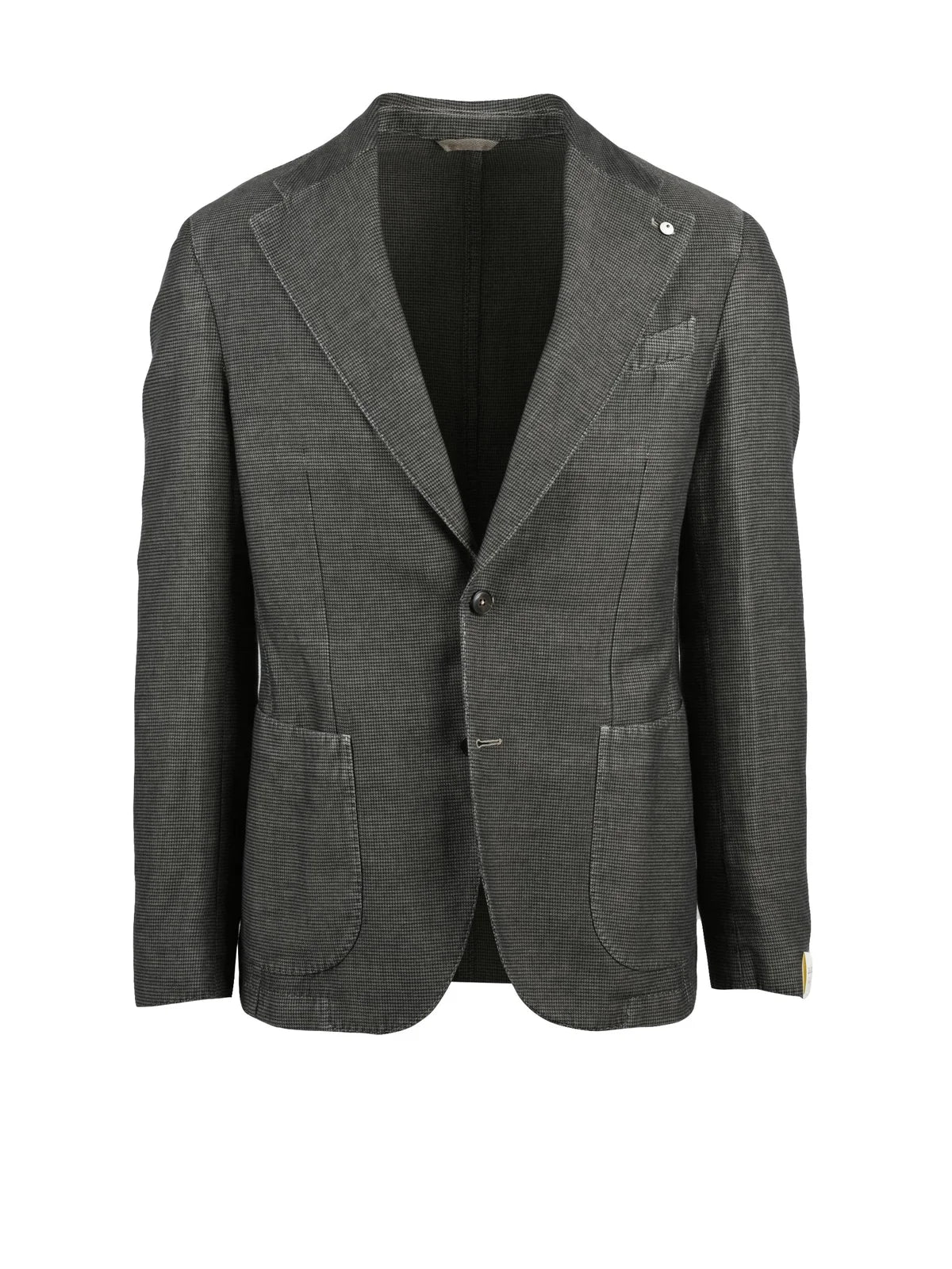 Brown Linen Cotton Rounded Jacket