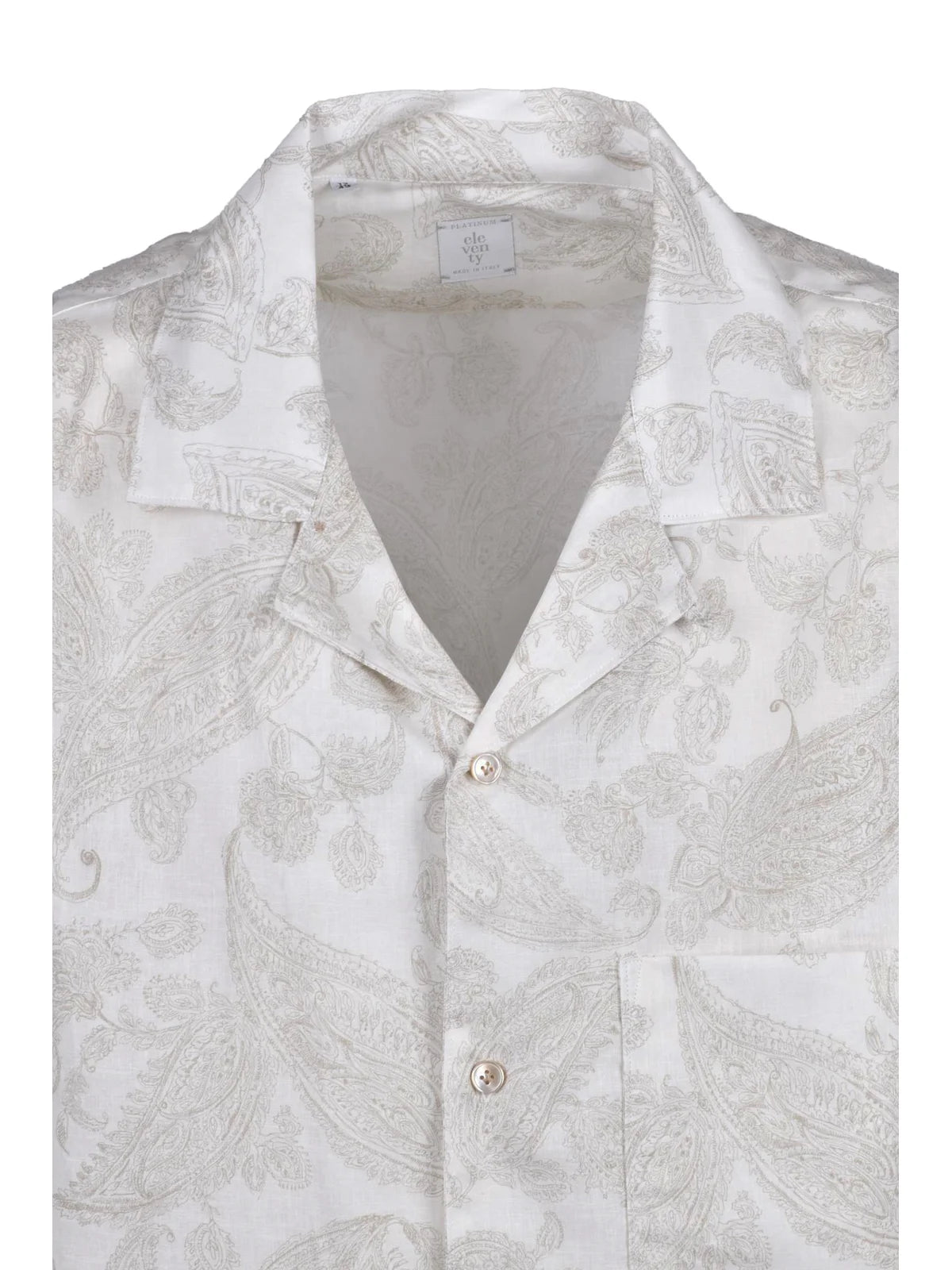 White Beige Linen Cotton Shirt