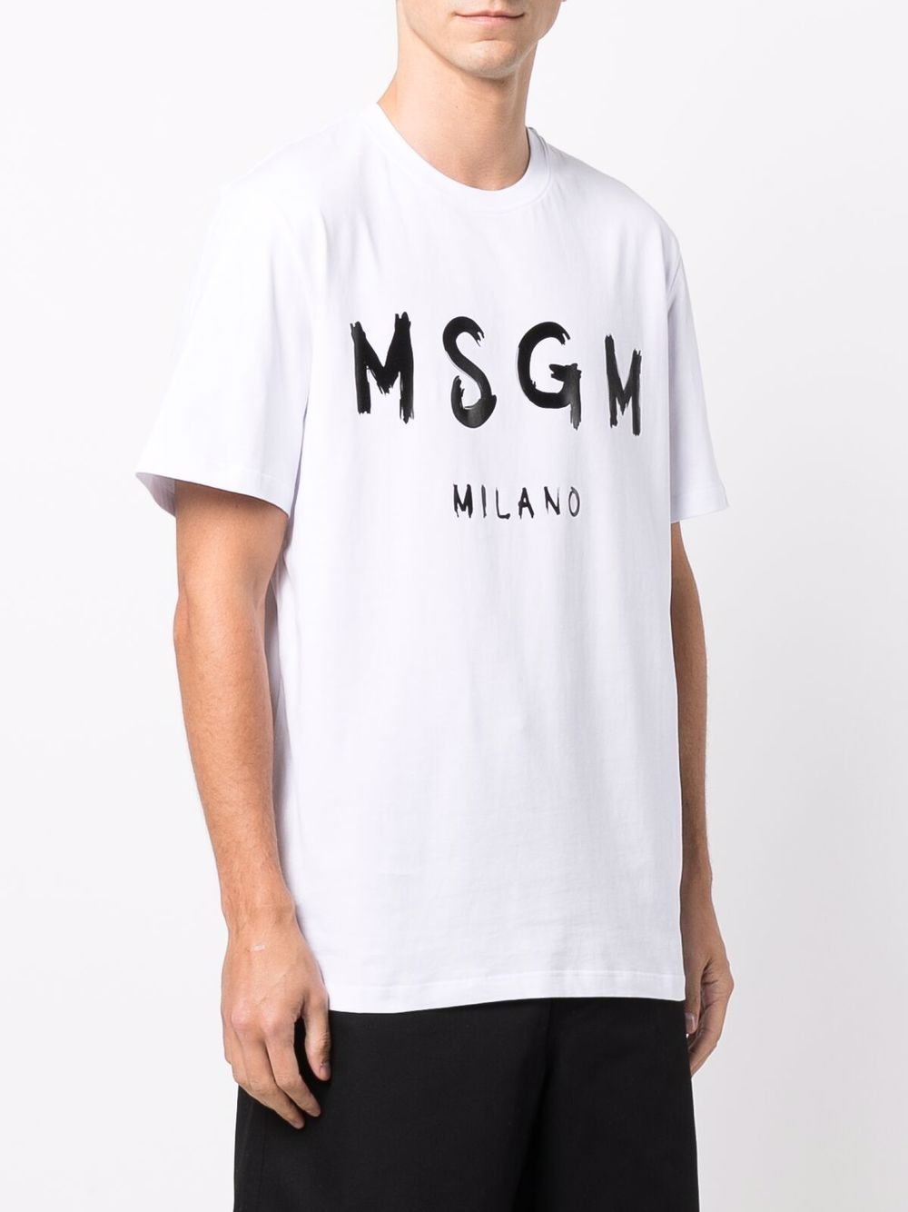 Short-Sleeve Cotton T-Shirt With Bold Print