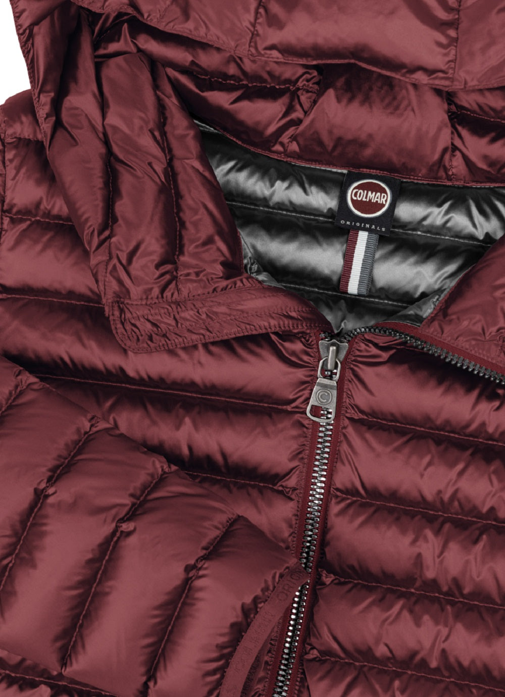 Recycled Fabric Padded Jacket with Fixed Hood