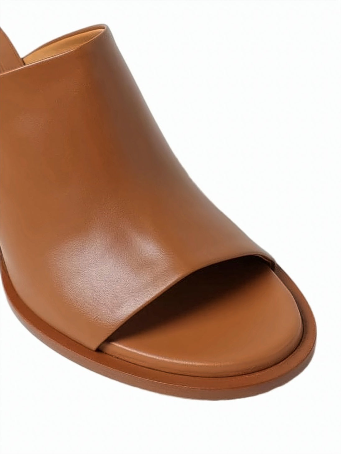 Calf Leather Mule-Style Pump with Open Toe