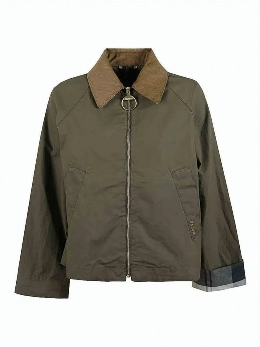 Cropped Green Barbour Jacket