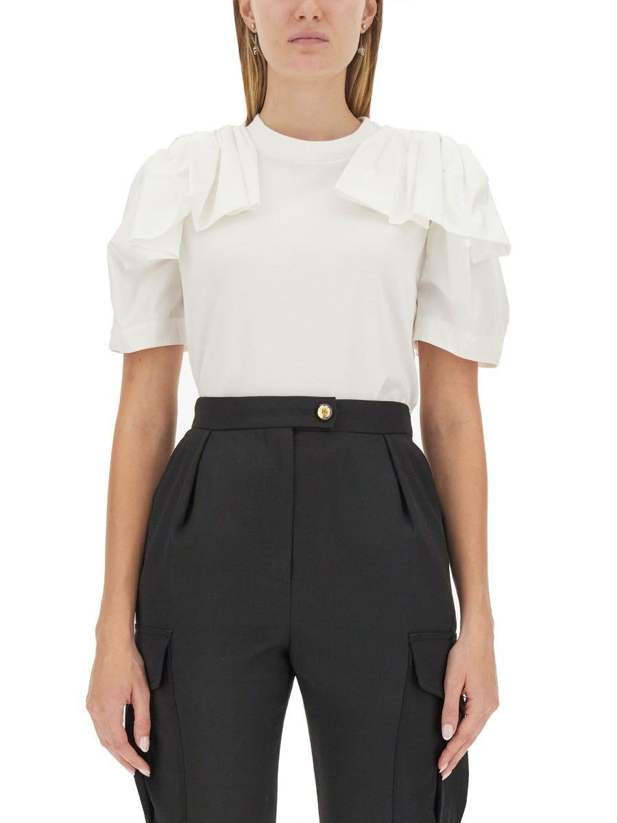 Ruffle Cotton T-Shirt
