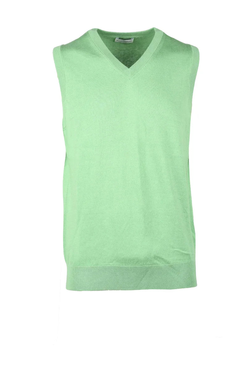 Cotton and Cashmere Knit Vest - Green