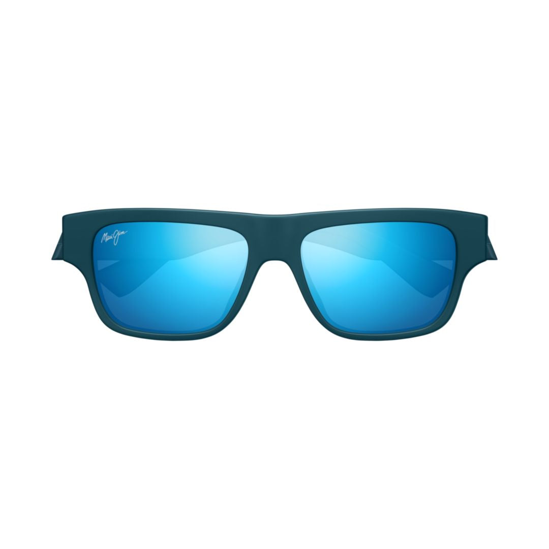 Kokua Rectangular Frame Sunglasses with Mirrored Lenses