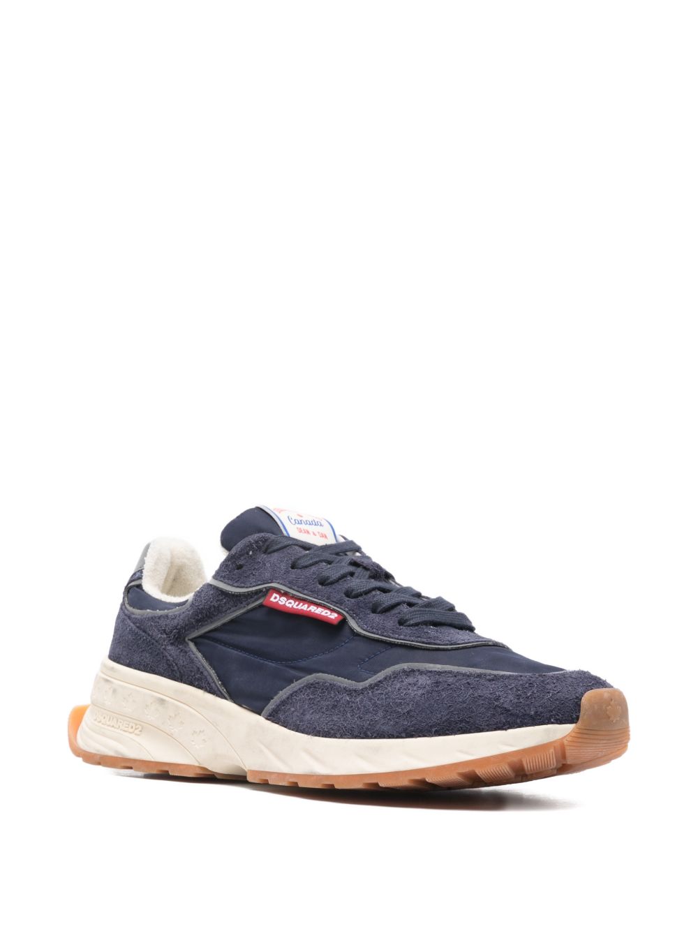 Suede Panel Sneakers With Lace-Up Fastening