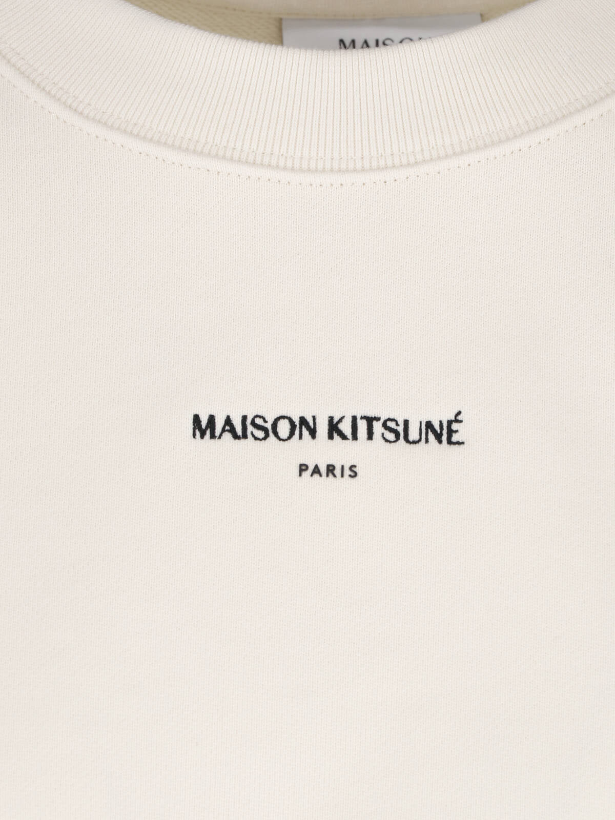 Panna Cropped Crewneck Cotton Logo Sweatshirt