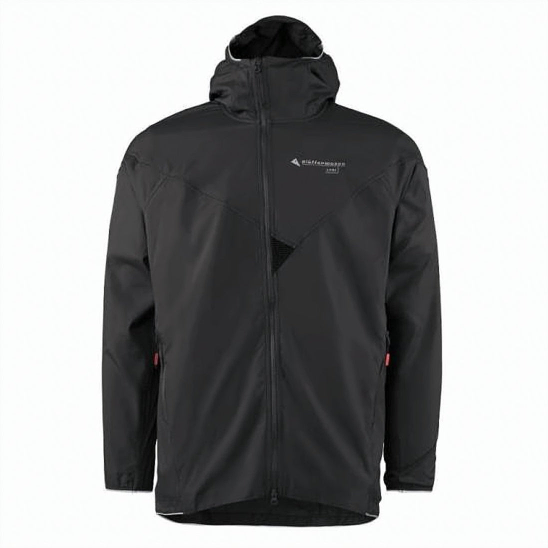 Hooded Black Jacket with Front Zipper