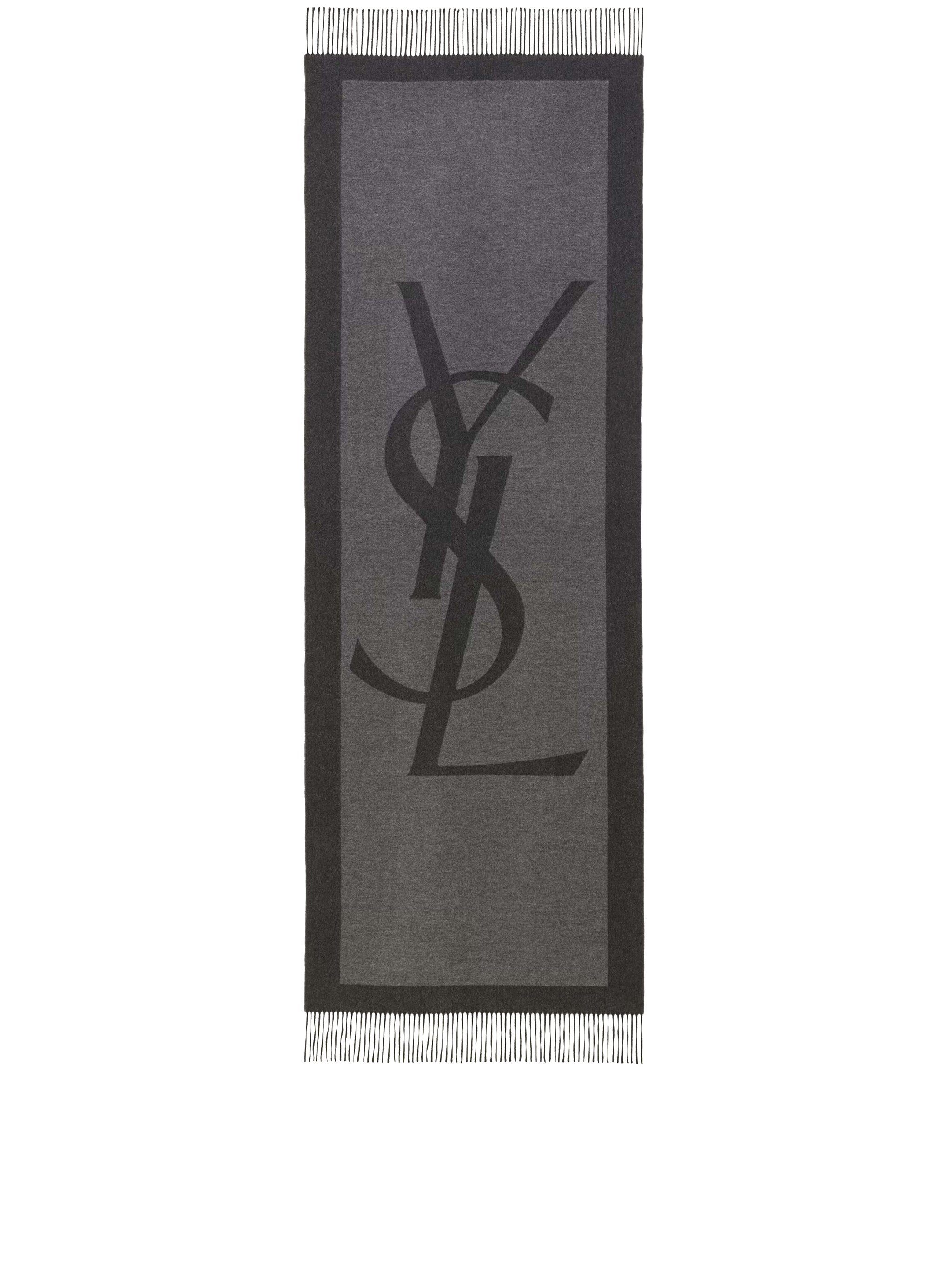 Grey Sciarpa Cassandre Monogrammed Scarf